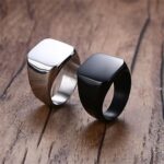 Black Stainless Steel Signet Rings for Men – Bold, Modern & Timeless - Image 2
