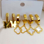 Gold-Colored Stainless Steel Earrings - Image 2