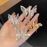 Metallic Butterfly Hair Claw Clips - Image 3