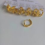 C.C. Paris Plaqué Or Garanti Hoop Earrings