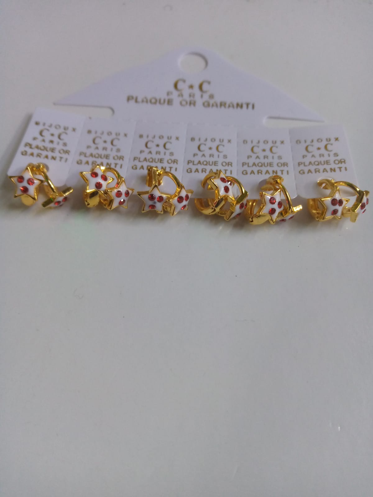9b168318-b48b-41fd-9e06-4f3fa80fb5eb Gold-Plated Children’s Star Earrings with Enamel Accents - Image 1