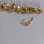 Gold-Plated Hoop Earrings with Rhinestone Accents